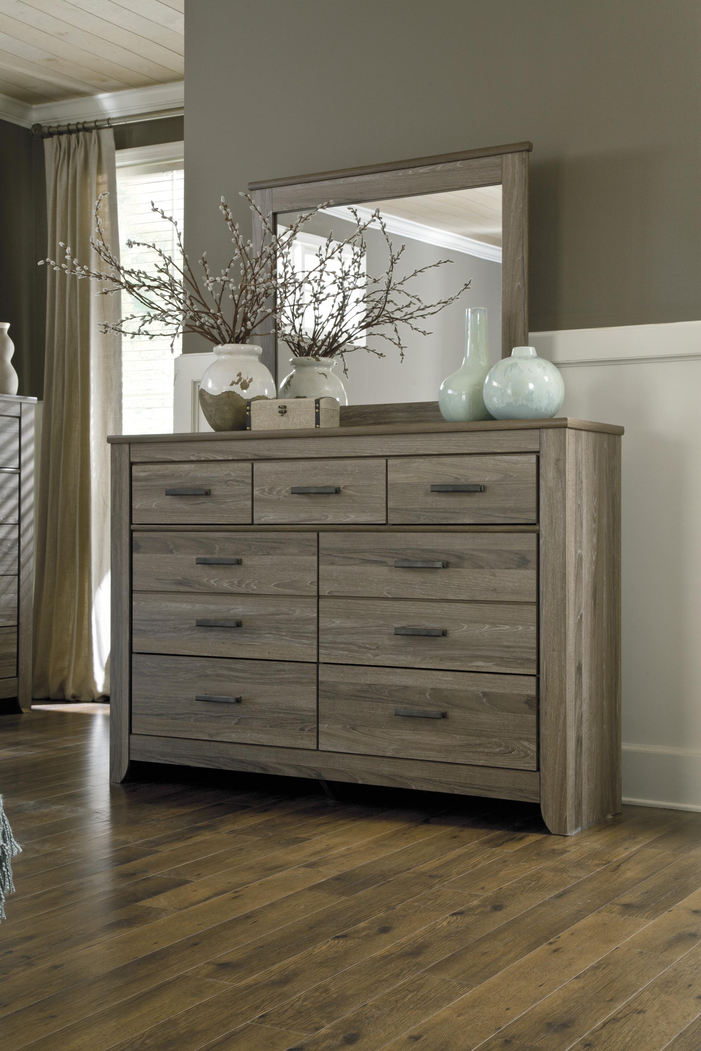 Ashley Signature Design Zelen B248-31 Rustic Tall Dresser with 7 Drawers | Dunk & Bright ...